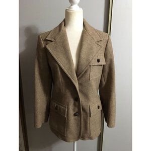 Made In Uruguay Medium Tan Wool Vintage Lined Casual Classic Business Outdoor Ja